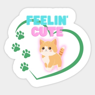 Feelin' Cute Sticker